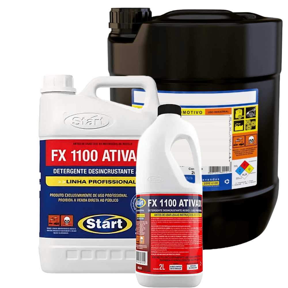 FX 1100 ATIVADO DESINCRUSTANTE ACIDO CONCENTRADO P/ LIMPEZA AUTOMOTIVA E INDUSTRIAL START 2 LITROS FX 1100 ATIVADO DESINCRUSTANTE ACIDO CONCENTRADO P/ LIMPEZA AUTOMOTIVA E INDUSTRIAL START 2 LITROS