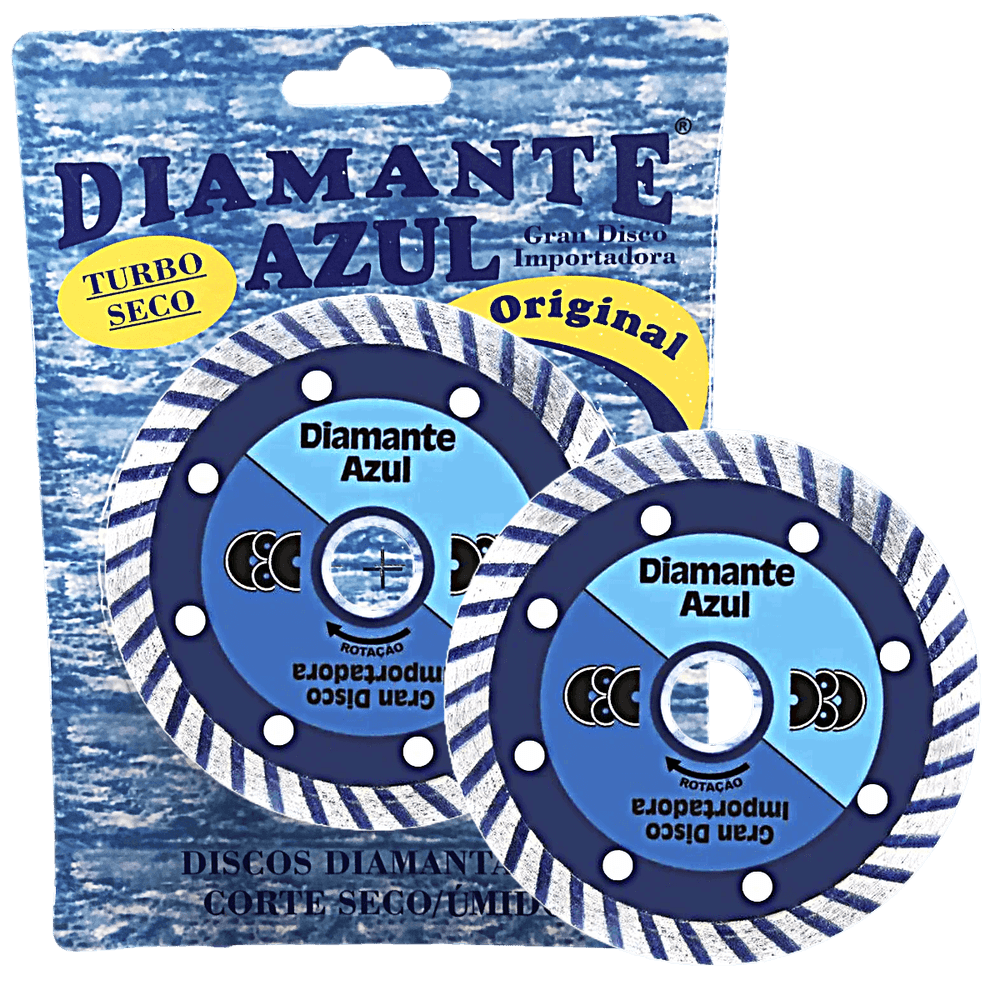 DISCO CORTE DIAMANTADO TURBO SECO/UMIDO P/ CERAMICA DIAMANTE AZUL 4.1/2 DISCO CORTE DIAMANTADO TURBO SECO/UMIDO P/ CERAMICA DIAMANTE AZUL 4.1/2