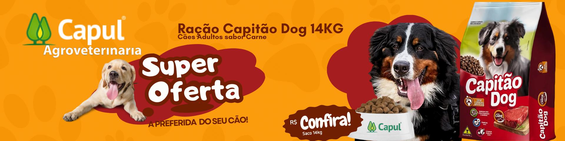 Oferta Ração Capitão Dog