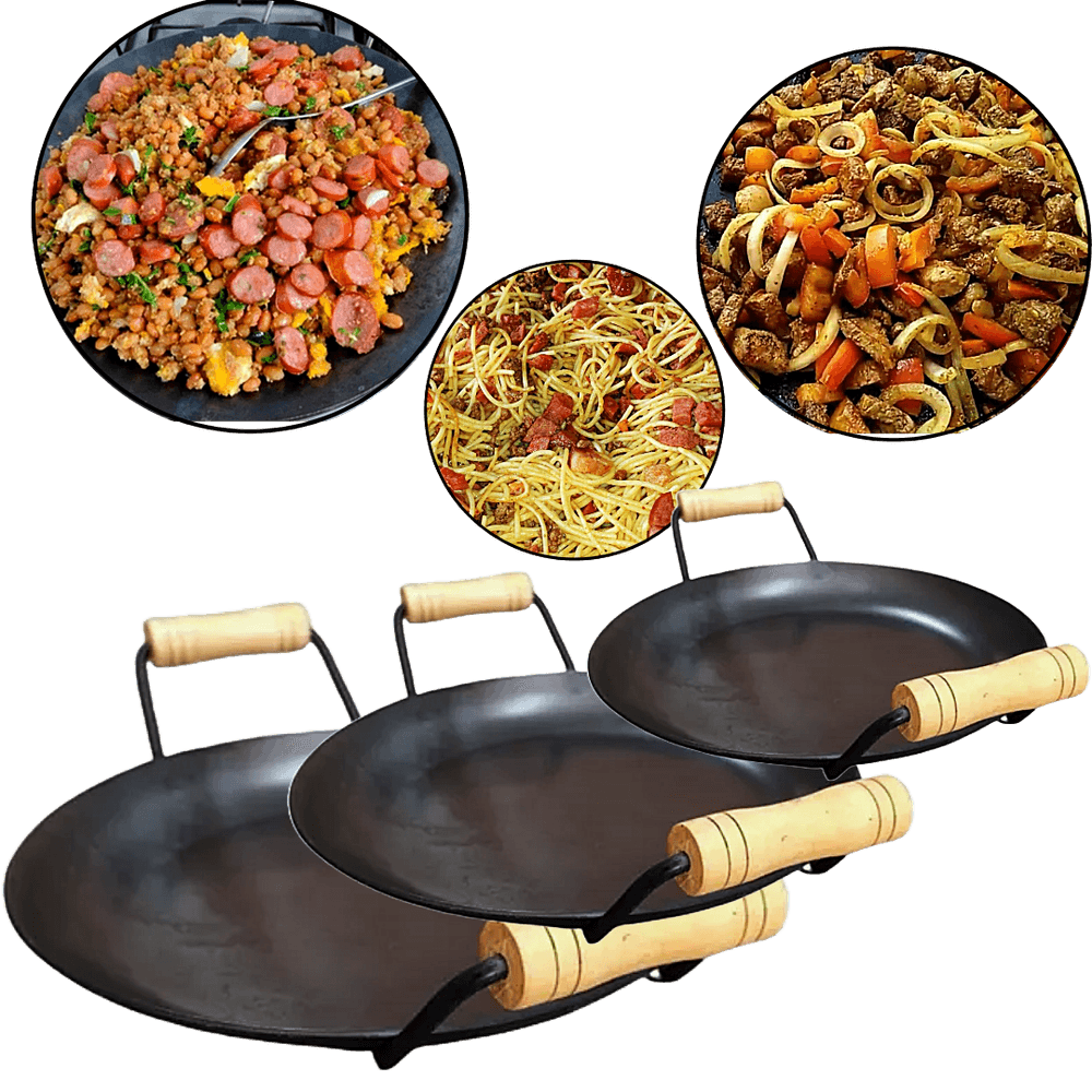 FRIGIDEIRA PETISQUEIRA DISCO ARADO CHAPA ACO REDONDA MULTIUSO P/ BIFES, PICADINHOS E MASSAS 27,5CM FRIGIDEIRA PETISQUEIRA DISCO ARADO CHAPA ACO REDONDA MULTIUSO P/ BIFES, PICADINHOS E MASSAS 27,5CM