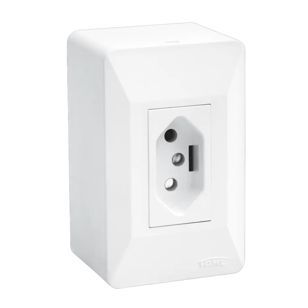 CAIXA SOBREPOR C/ 1 TOMADA 2P+T 20A SISTEMA EXTERNO MODULARE/ FAME EVIDENCE REF.3504 250A CAIXA SOBREPOR C/ 1 TOMADA 2P+T 20A SISTEMA EXTERNO MODULARE/ FAME EVIDENCE REF.3504 250A