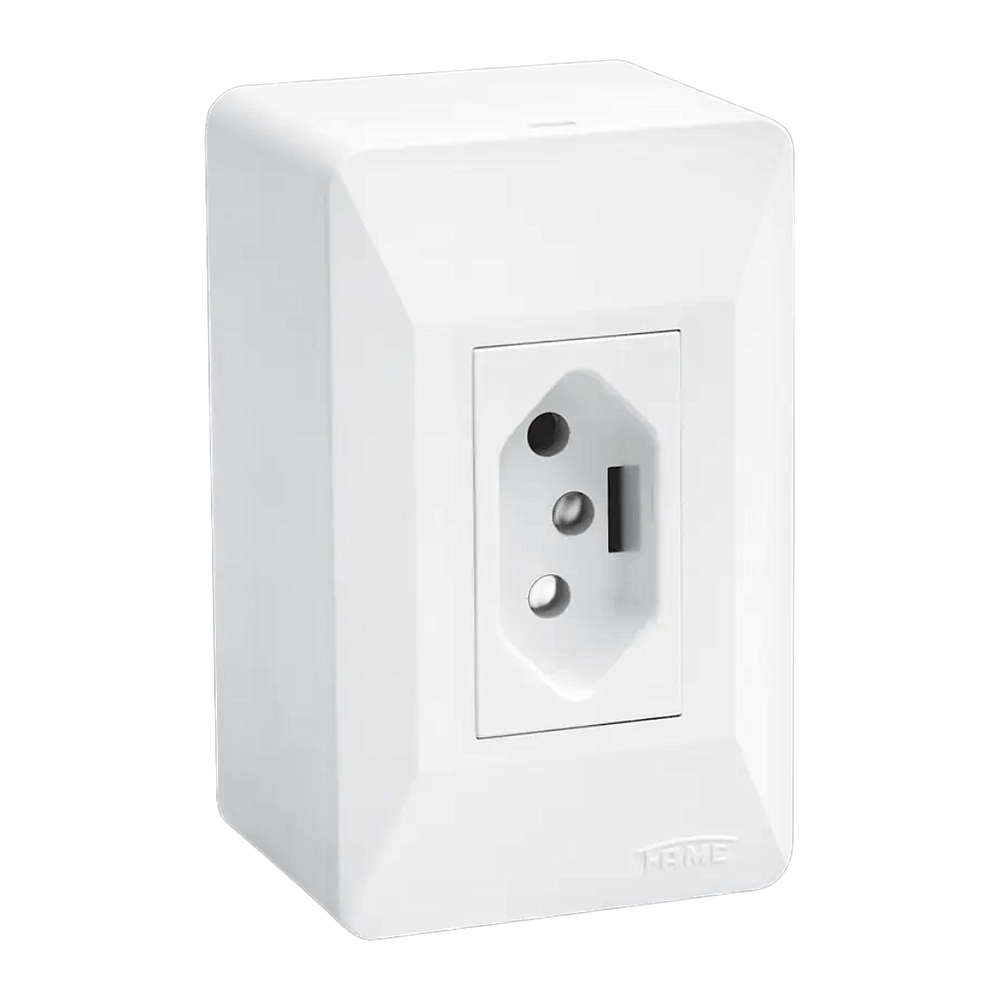 CAIXA SOBREPOR C/ 1 TOMADA 2P+T 10A SISTEMA EXTERNO MODULARE/ FAME EVIDENCE REF.3503 250V CAIXA SOBREPOR C/ 1 TOMADA 2P+T 10A SISTEMA EXTERNO MODULARE/ FAME EVIDENCE REF.3503 250V