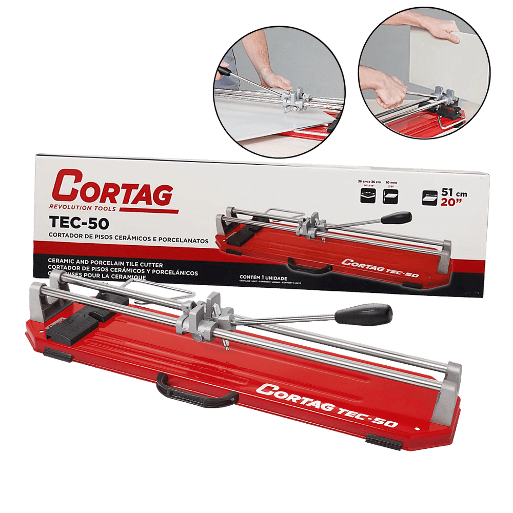 CORTADOR MANUAL PROFISSIONAL DE PISO CORTAG TEC-50 P/ AZULEJOS/ CERAMICA E PORCELANATOS 51CM 61148 CORTADOR MANUAL PROFISSIONAL DE PISO CORTAG TEC-50 P/ AZULEJOS/ CERAMICA E PORCELANATOS 51CM 61148